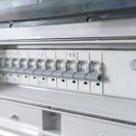 Circuit breakers on distribution board