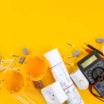 electrical tools for repairing electricians in the house. Selective focus.